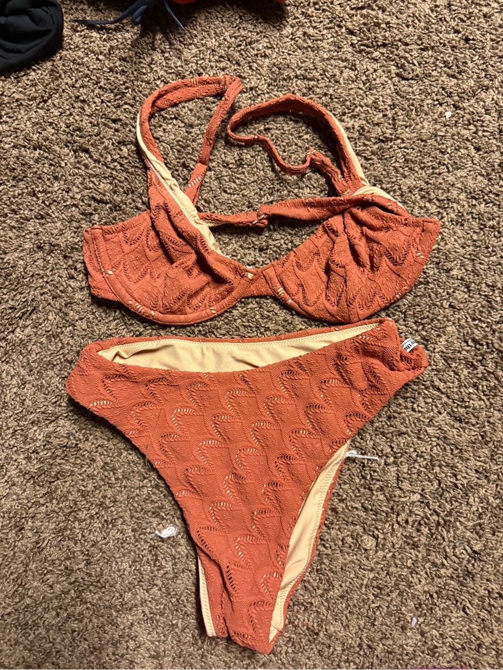 Rhythm crochet underwire bikini set